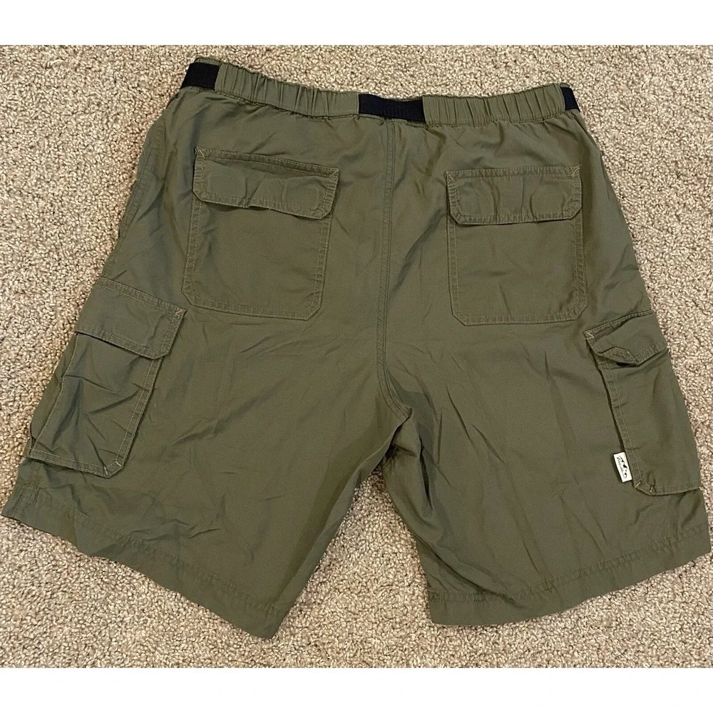Eddie Bauer Shorts Mens Medium Olive‎ Green Cargo Hiking Outdoor Utility Belted - Picture 3 of 7